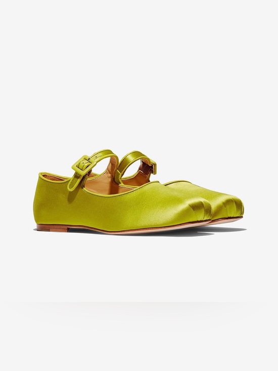 Sandy Liang Shoes - Sandy Liang & Heaven by Marc Jacobs Mary Jane Pointe in Ballet Satin NEW